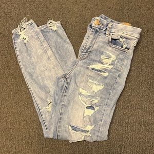 American Eagle Outfitters Light Blue Distressed Jeans